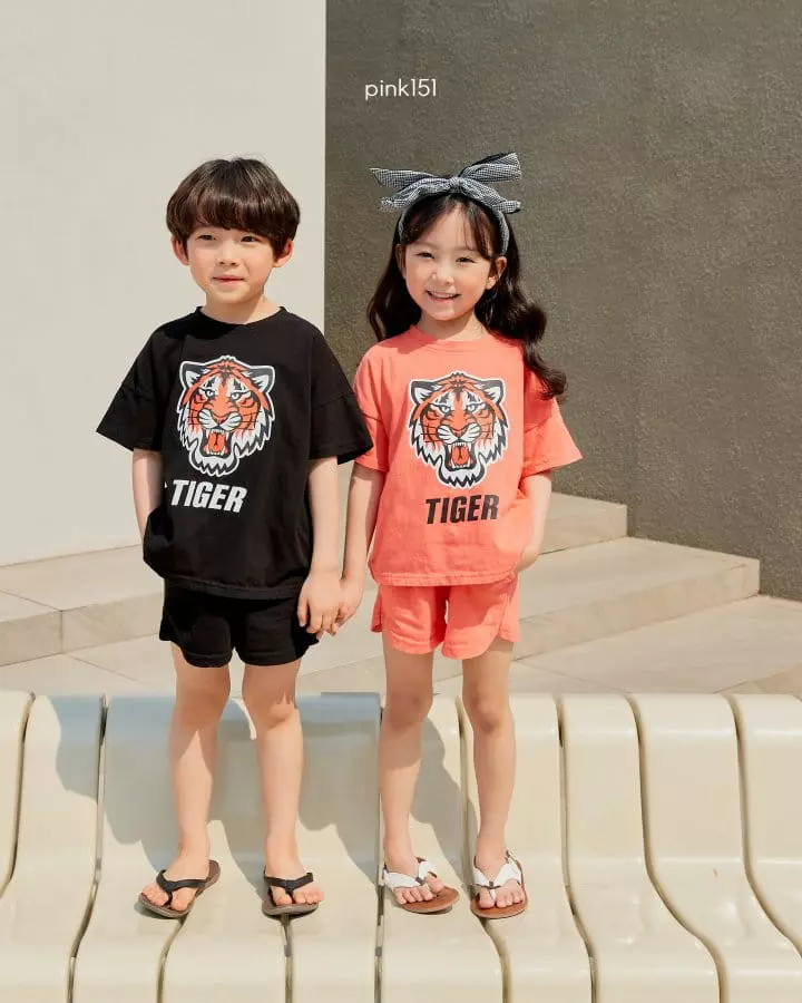 Pink151 - Korean Children Fashion - #littlefashionista - Tiger Top Bottom Set - 11