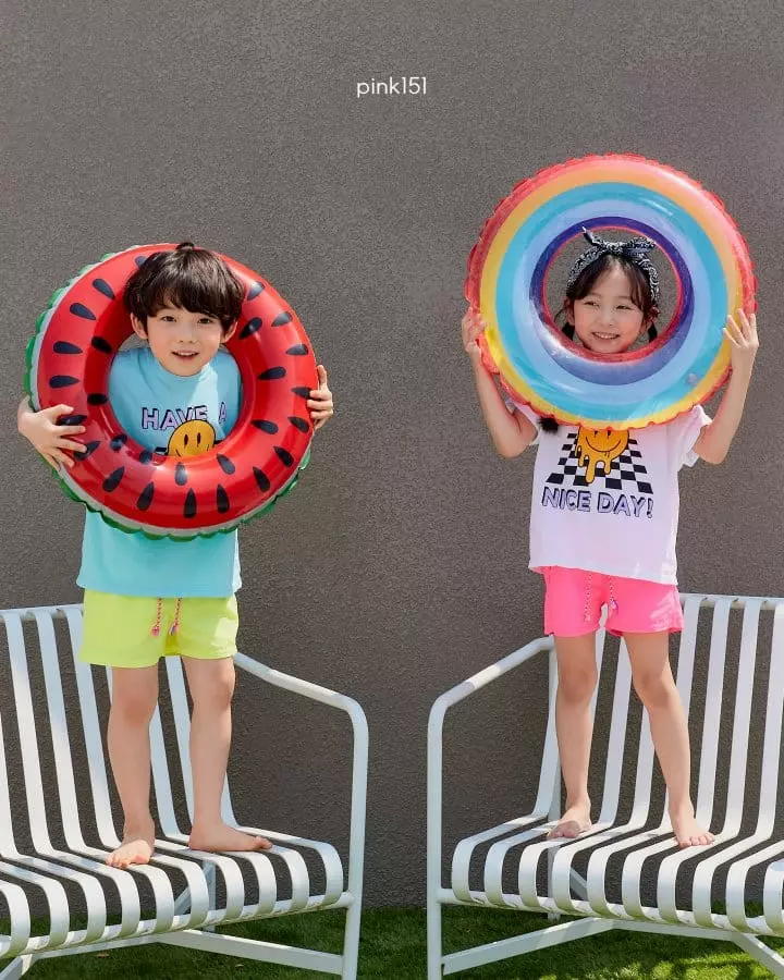 Pink151 - Korean Children Fashion - #magicofchildhood - Checker Smile Tee - 10