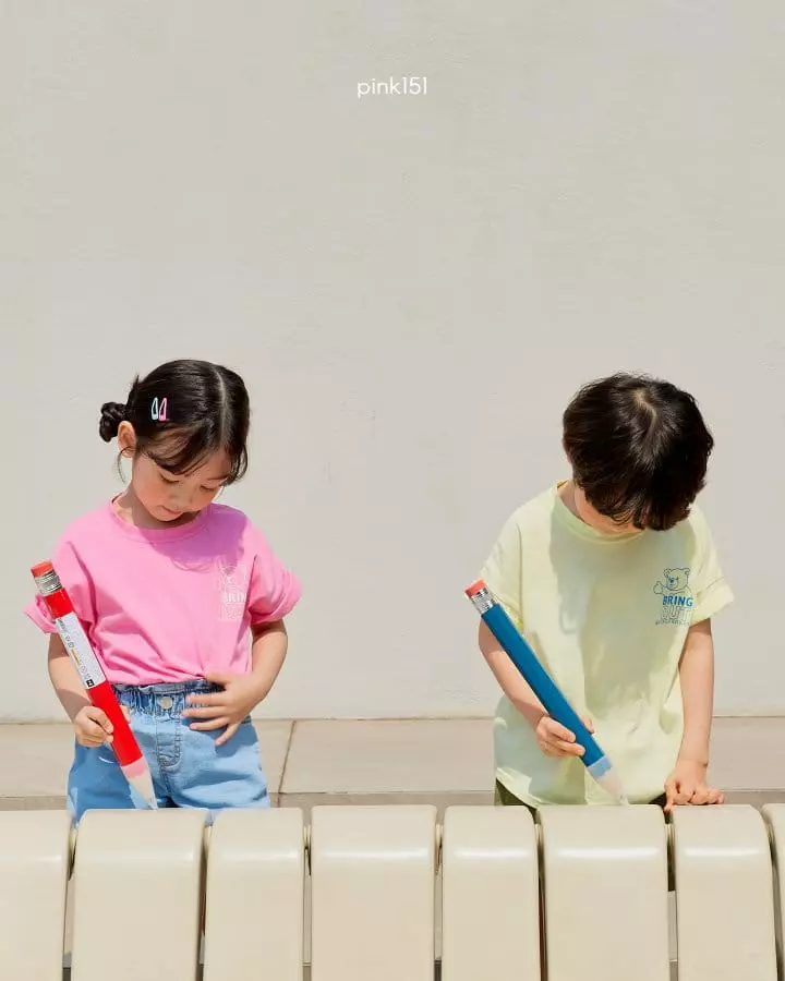 Pink151 - Korean Children Fashion - #littlefashionista - Out Bear Tee - 4