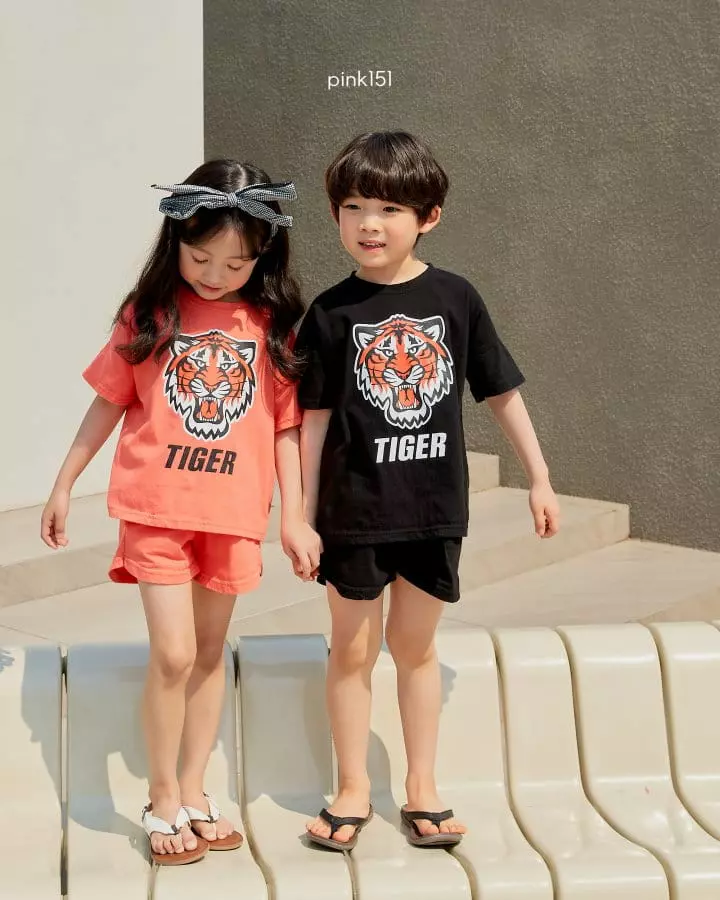 Pink151 - Korean Children Fashion - #stylishchildhood - Tiger Top Bottom Set
