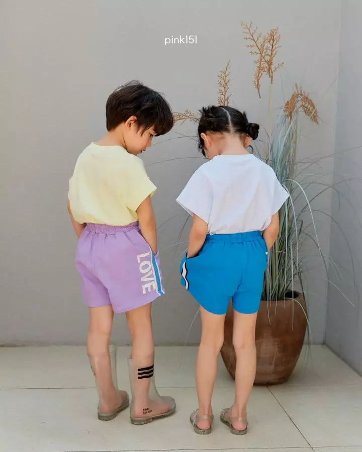 Pink151 - Korean Children Fashion - #todddlerfashion - Lover Tape Shorts - 2