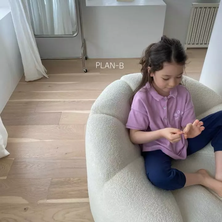 Plan B - Korean Children Fashion - #Kfashion4kids - Waffle Collar Tee - 6