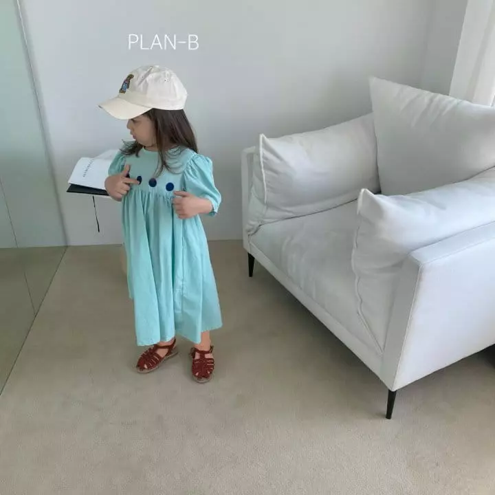 Plan B - Korean Children Fashion - #Kfashion4kids - Circle Embroidery One-piece - 6