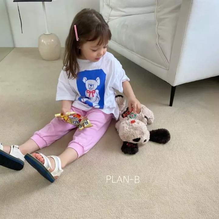 Plan B - Korean Children Fashion - #discoveringself - Red Ribbon Bear Te - 3