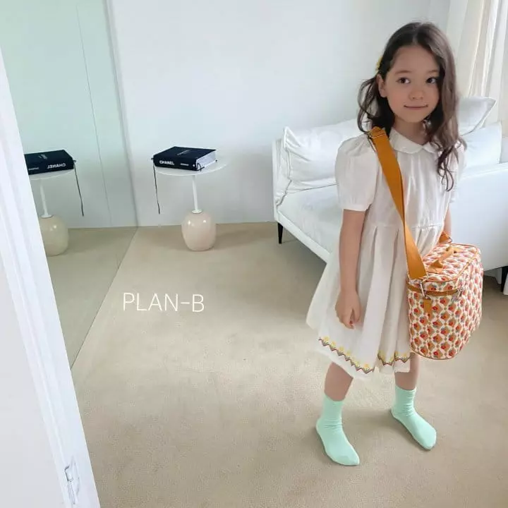 Plan B - Korean Children Fashion - #discoveringself - Smooth Flower Embroidery One-piece - 4