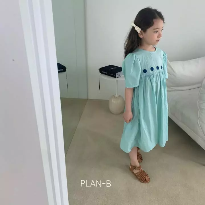 Plan B - Korean Children Fashion - #kidsshorts - Circle Embroidery One-piece - 3