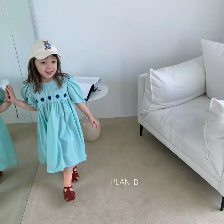 Plan B - Korean Children Fashion - #kidsshorts - Circle Embroidery One-piece - 4