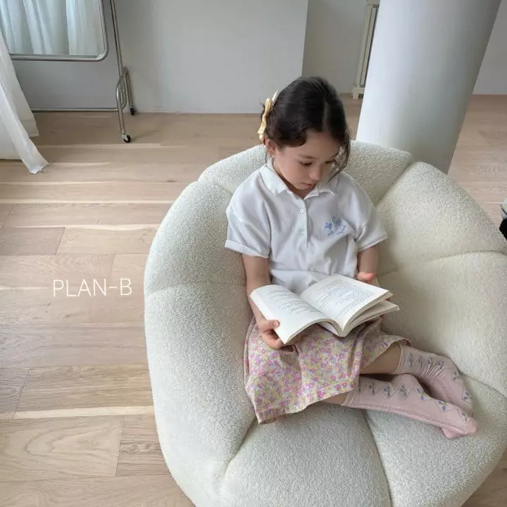 Plan B - Korean Children Fashion - #kidzfashiontrend - Waffle Collar Tee - 5