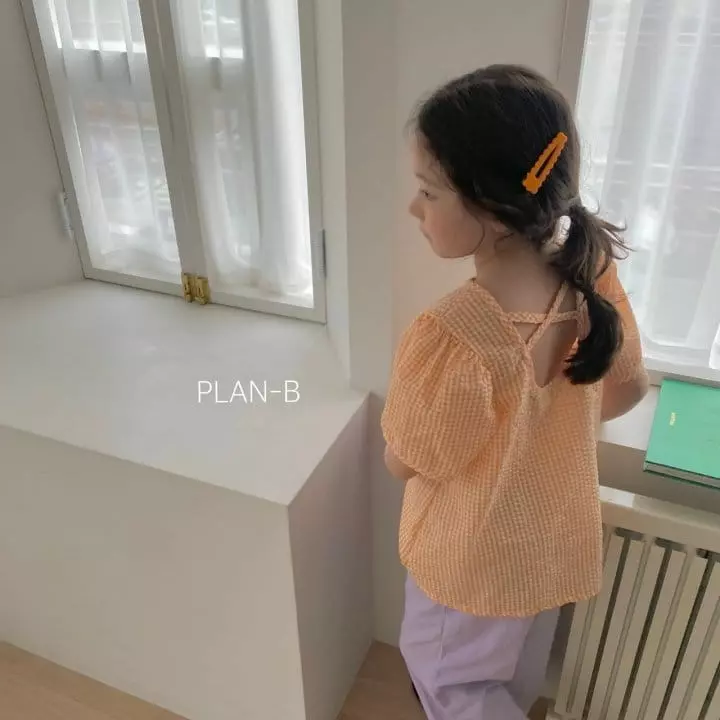 Plan B - Korean Children Fashion - #kidzfashiontrend - Check Blouse - 3