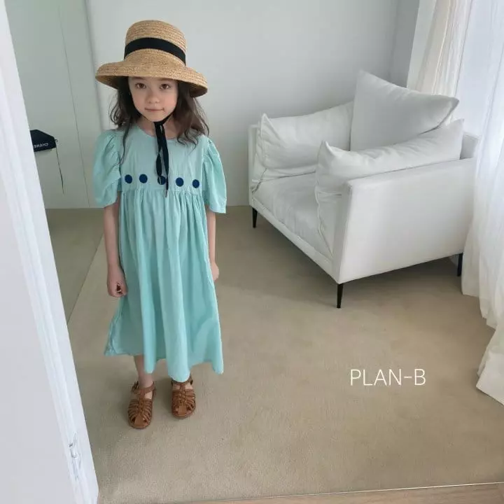 Plan B - Korean Children Fashion - #kidzfashiontrend - Circle Embroidery One-piece - 5