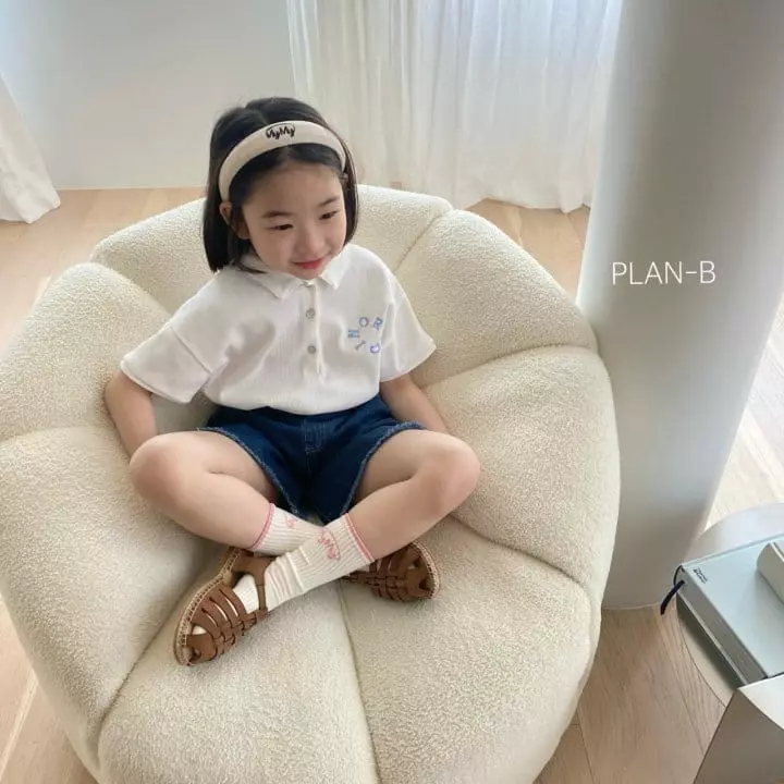 Plan B - Korean Children Fashion - #littlefashionista - Waffle Collar Tee - 7
