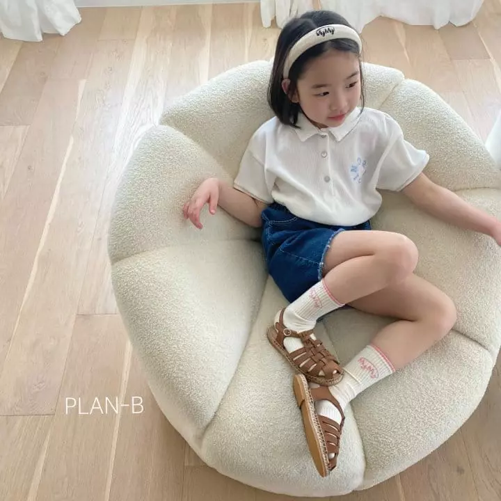 Plan B - Korean Children Fashion - #magicofchildhood - Waffle Collar Tee - 8