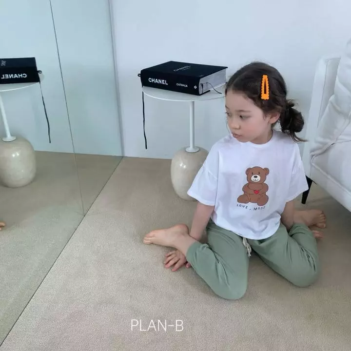 Plan B - Korean Children Fashion - #minifashionista - Love Heart Bear Tee - 10