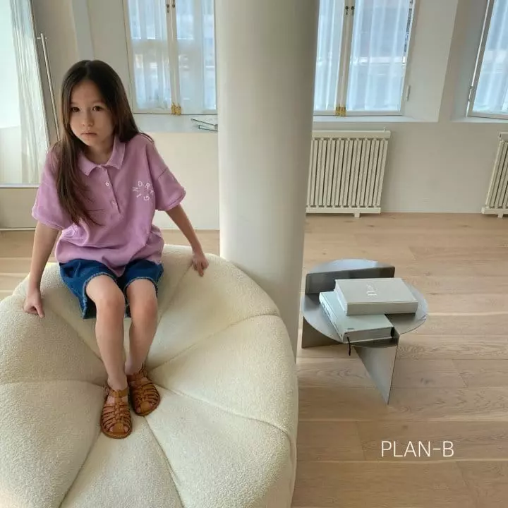 Plan B - Korean Children Fashion - #minifashionista - Waffle Collar Tee - 9