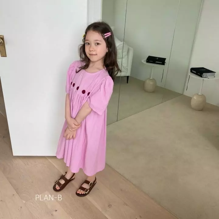 Plan B - Korean Children Fashion - #todddlerfashion - Circle Embroidery One-piece - 11