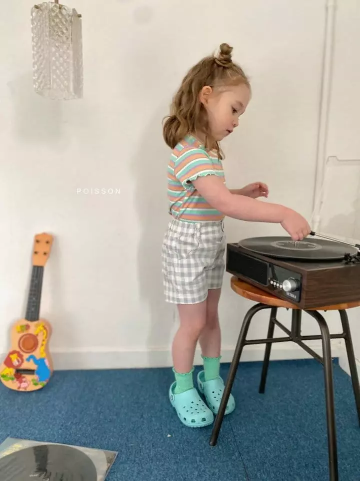 Poisson - Korean Children Fashion - #Kfashion4kids - Yoni Check  Shorts - 8