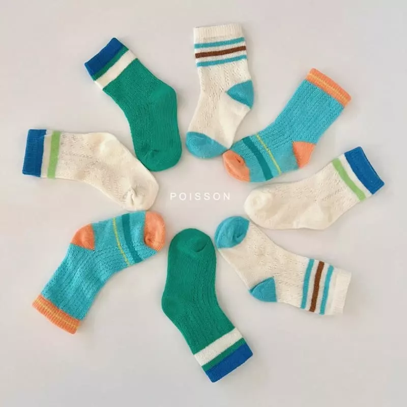 Poisson - Korean Children Fashion - #designkidswear - Ble Socks Set