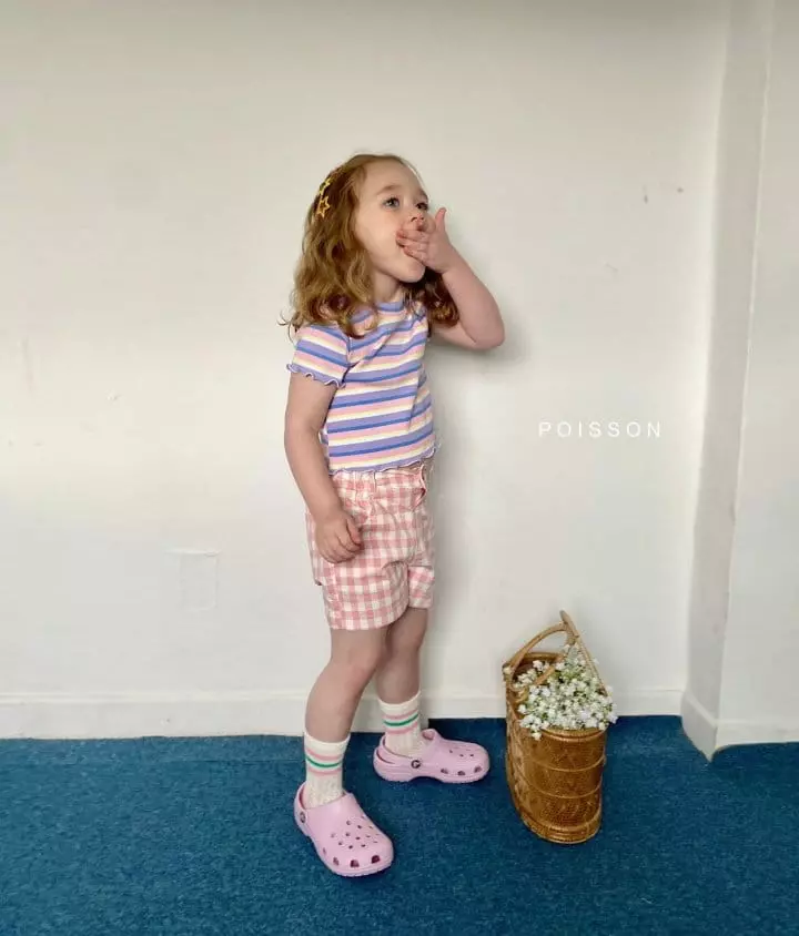 Poisson - Korean Children Fashion - #designkidswear - Yoni Check  Shorts - 2