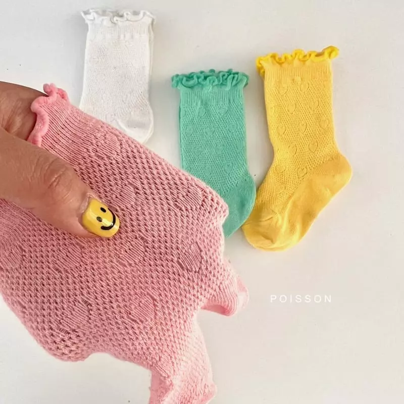 Poisson - Korean Children Fashion - #discoveringself - Eyelet Socks Set
