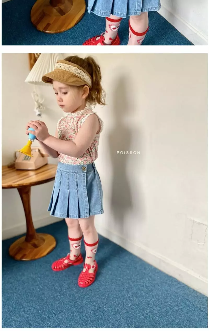 Poisson - Korean Children Fashion - #littlefashionista - Eyelet Tee - 3