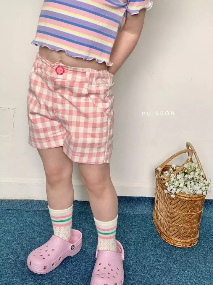 Poisson - Korean Children Fashion - #littlefashionista - Yoni Check Pants