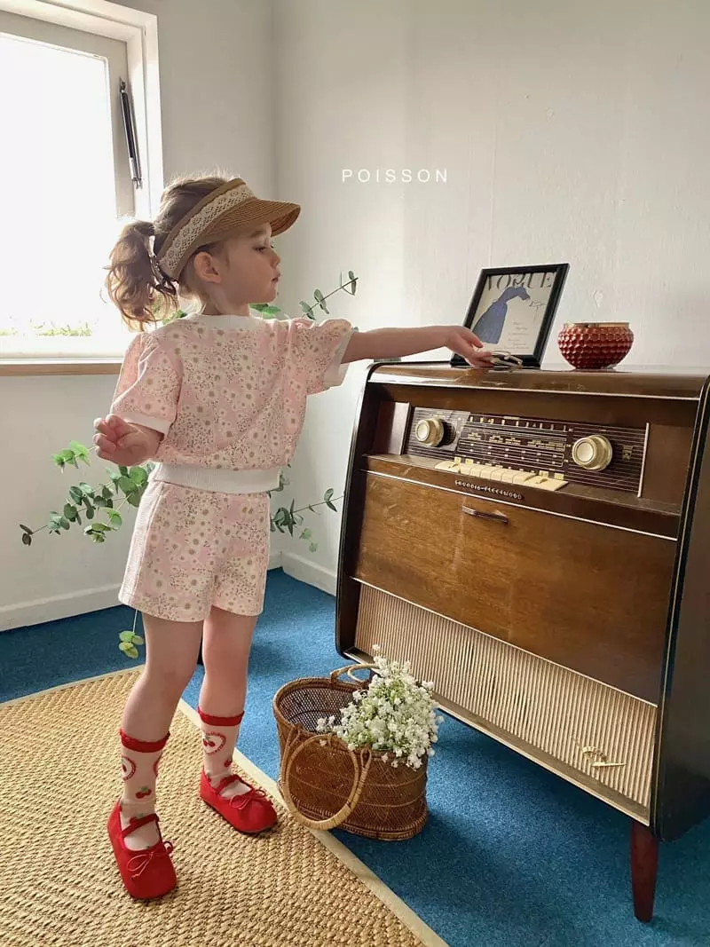 Poisson - Korean Children Fashion - #toddlerclothing - Flower Top Bottom Set - 11