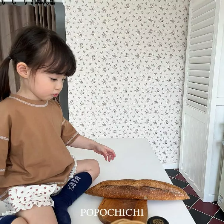 Popochichi - Korean Children Fashion - #designkidswear - White Stitch Tee - 2