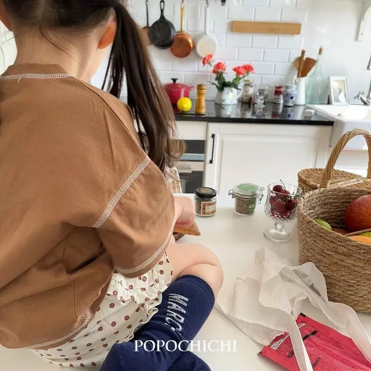 Popochichi - Korean Children Fashion - #discoveringself - White Stitch Tee - 4