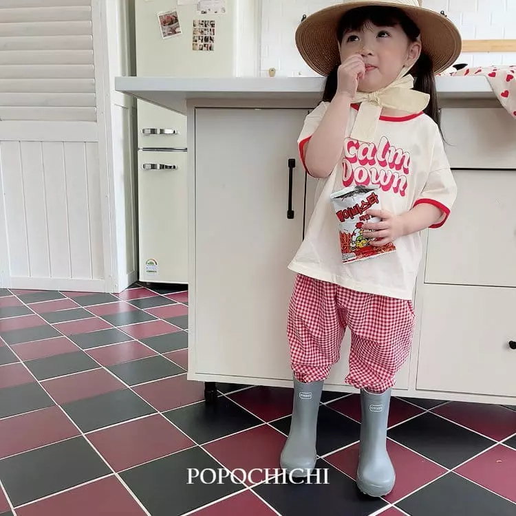 Popochichi - Korean Children Fashion - #kidsshorts - Check Pants - 2