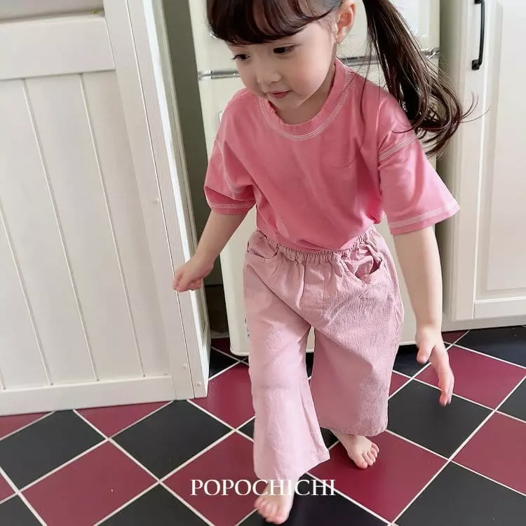 Popochichi - Korean Children Fashion - #kidzfashiontrend - White Stitch Tee - 7