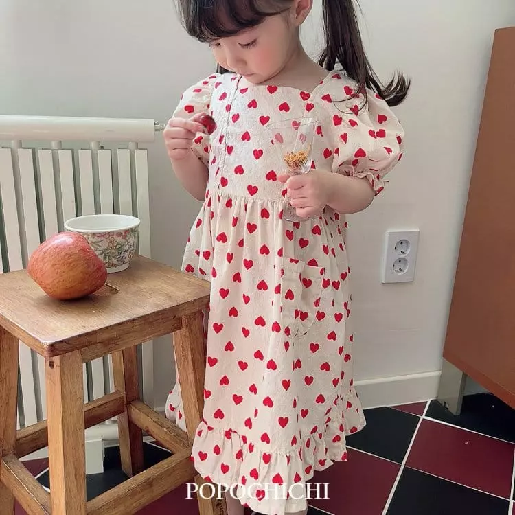 Popochichi - Korean Children Fashion - #magicofchildhood - Heart One-piece - 3