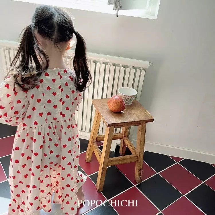 Popochichi - Korean Children Fashion - #magicofchildhood - Heart One-piece - 4