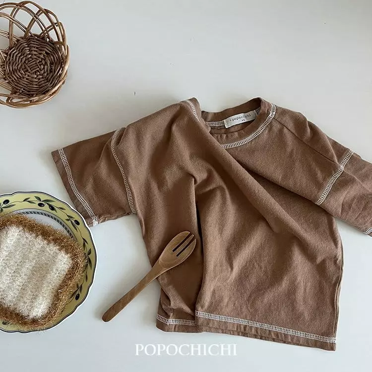 Popochichi - Korean Children Fashion - #minifashionista - White Stitch Tee - 11