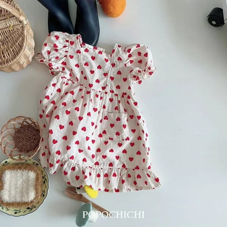 Popochichi - Korean Children Fashion - #stylishchildhood - Heart One-piece - 8
