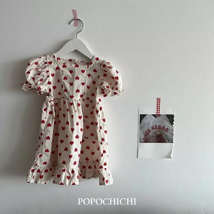 Popochichi - Korean Children Fashion - #toddlerclothing - Heart One-piece - 7