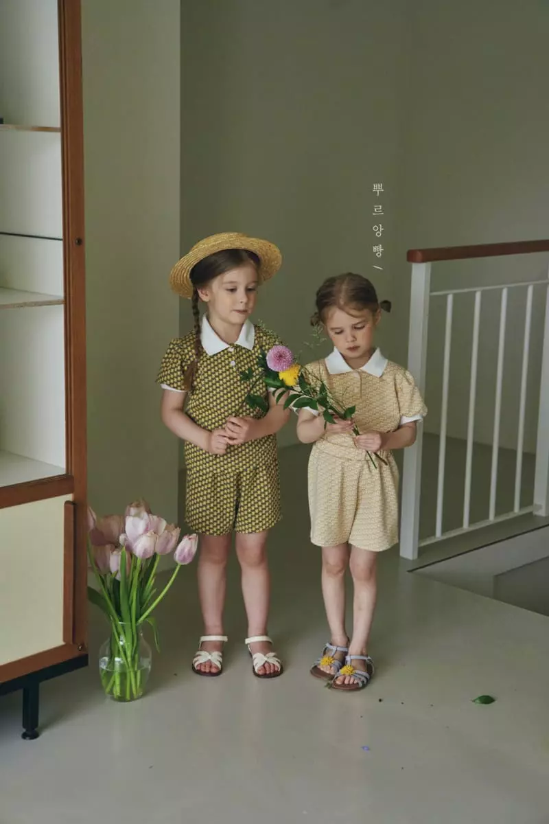 Pourenfant - Korean Children Fashion - #Kfashion4kids - Daisy Knit Top Bottom Set - 6
