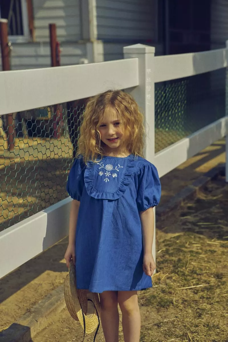 Pourenfant - Korean Children Fashion - #childofig - Edem Denim One-piece - 3