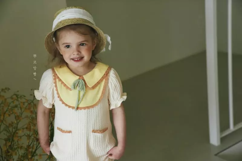 Pourenfant - Korean Children Fashion - #childrensboutique - Shalot Puff Knit One-piece - 3