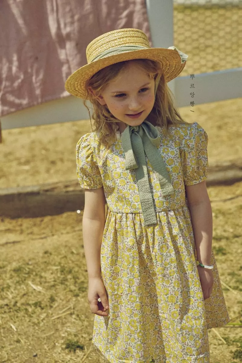 Pourenfant - Korean Children Fashion - #designkidswear - Roren Flower One-piece - 7
