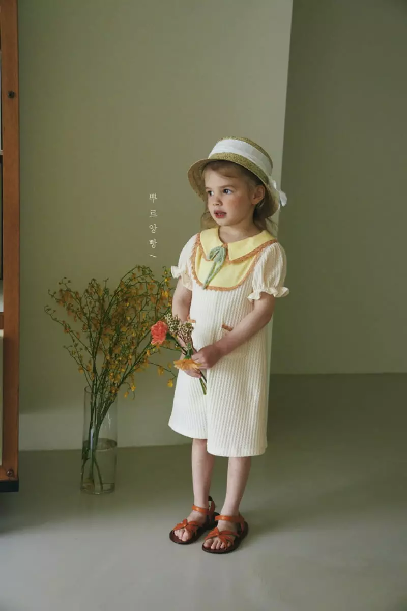 Pourenfant - Korean Children Fashion - #discoveringself - Shalot Puff Knit One-piece - 5