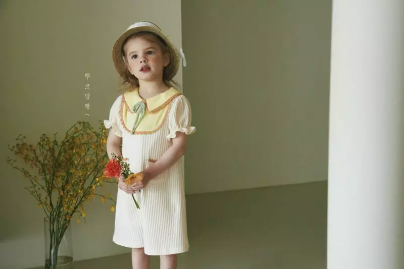 Pourenfant - Korean Children Fashion - #fashionkids - Shalot Puff Knit One-piece - 6