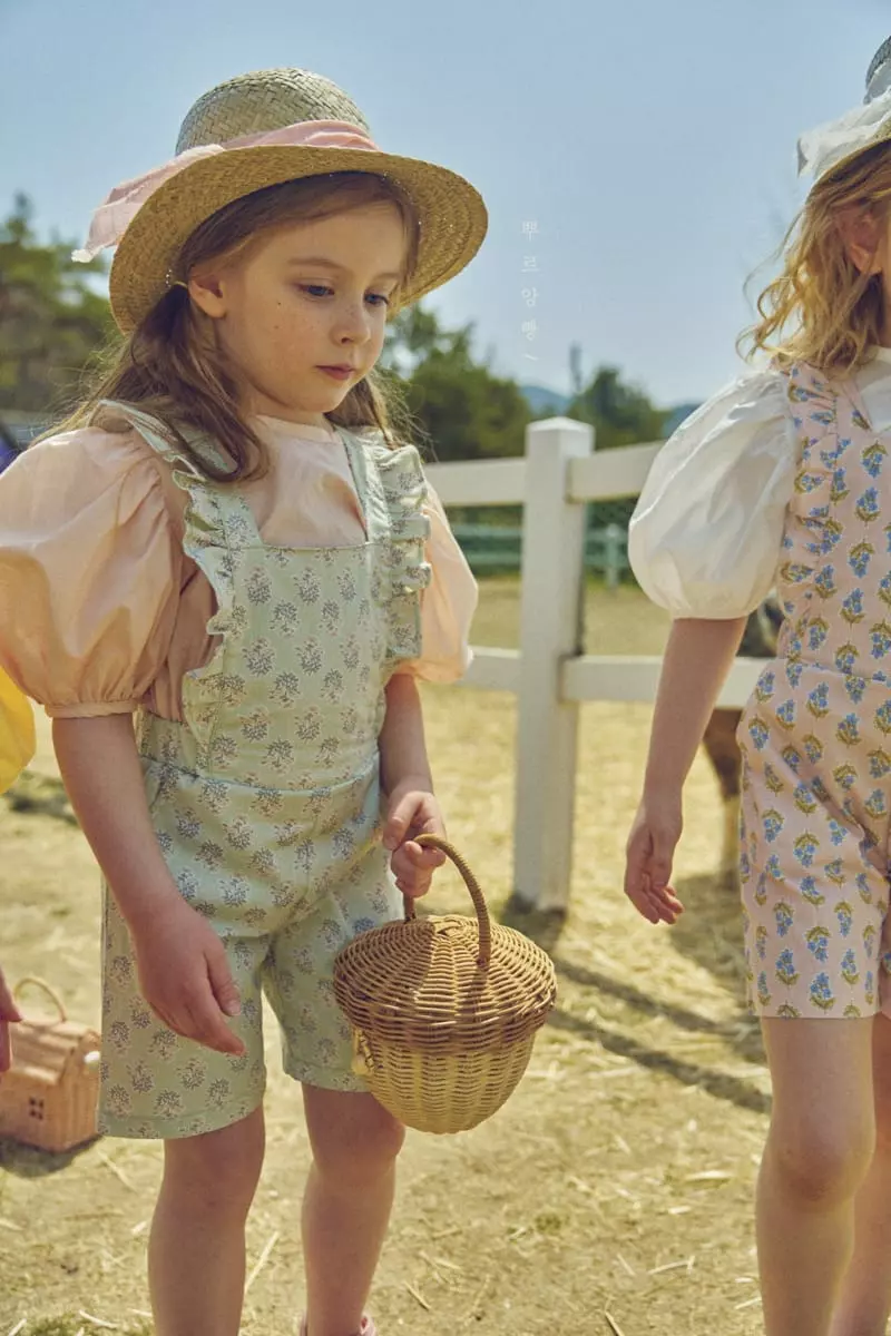 Pourenfant - Korean Children Fashion - #kidsshorts - Raila Frill Dungaree
