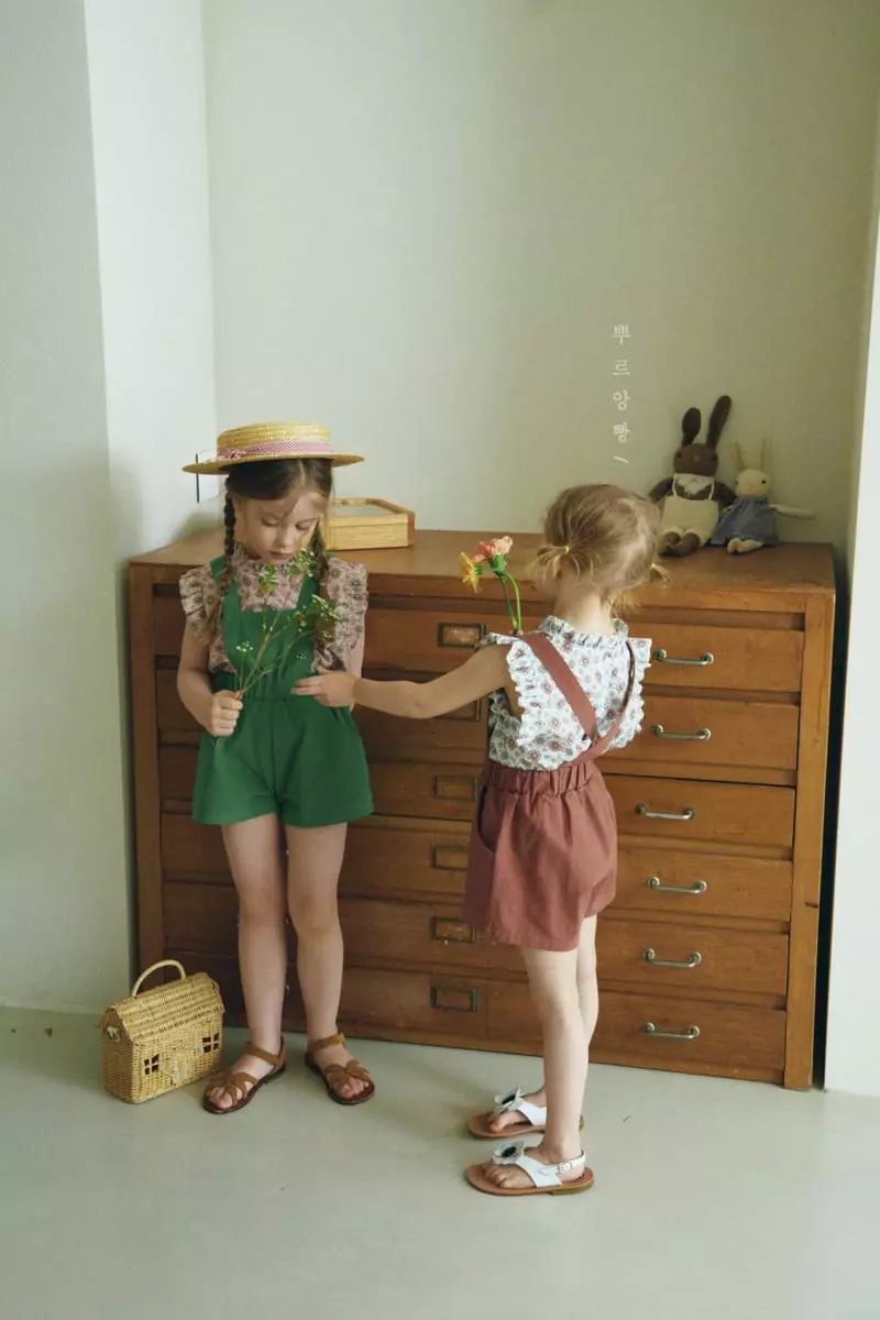 Pourenfant - Korean Children Fashion - #magicofchildhood - Sara Linen Dungarees Shorts - 4