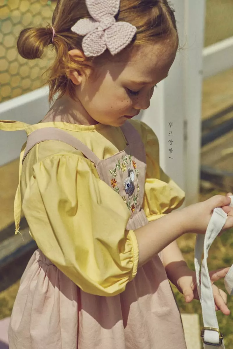 Pourenfant - Korean Children Fashion - #stylishchildhood - Ellena Embroidery One-piece - 3