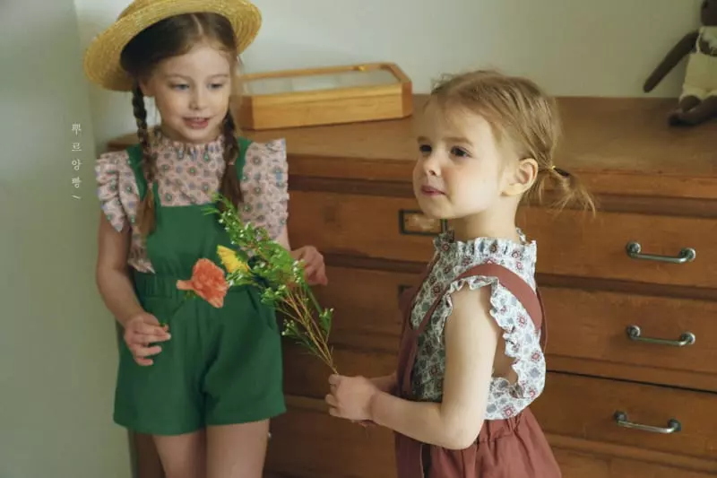 Pourenfant - Korean Children Fashion - #todddlerfashion - Sara Linen Dungarees Shorts - 6