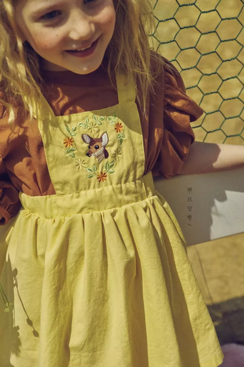 Pourenfant - Korean Children Fashion - #toddlerclothing - Ellena Embroidery One-piece - 2