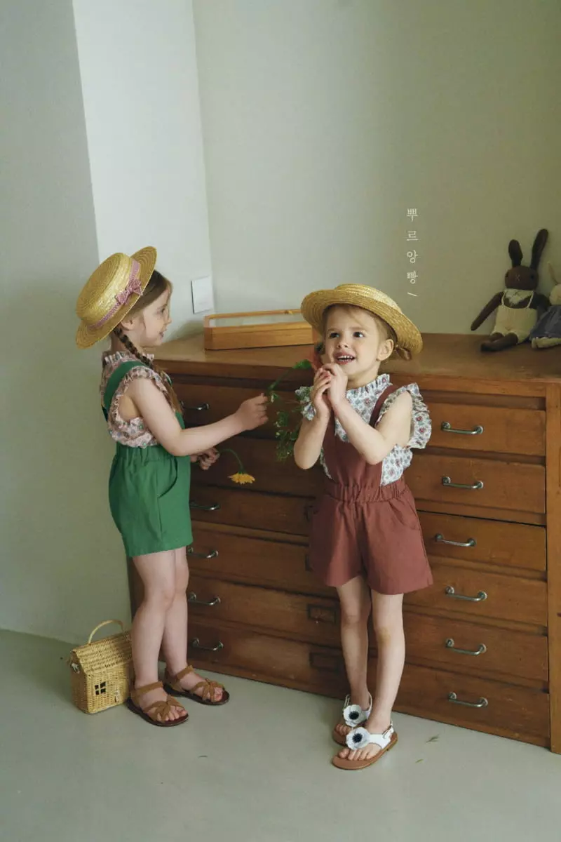 Pourenfant - Korean Children Fashion - #toddlerclothing - Sara Linen Dungarees Shorts - 7