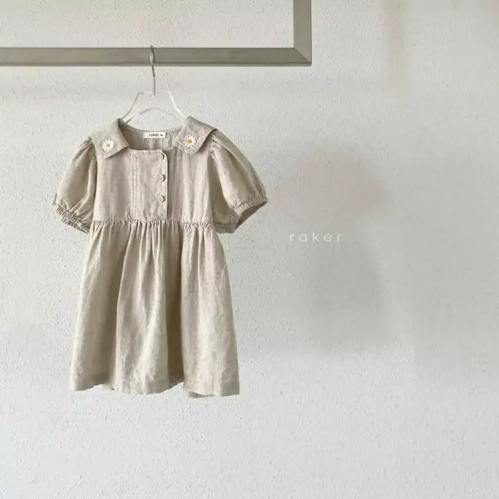 Raker - Korean Children Fashion - #childofig - Daisy Collar One-piece