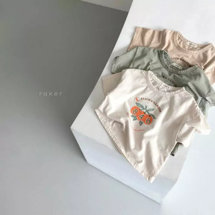 Raker - Korean Children Fashion - #fashionkids - Orange Garden Tee - 3