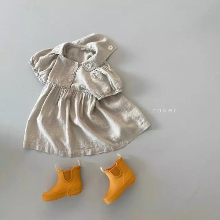 Raker - Korean Children Fashion - #fashionkids - Daisy Collar One-piece - 5